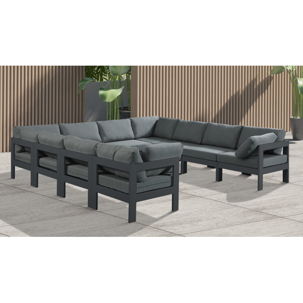 Ebern Designs Koeppelle 120'' Wide Outdoor UShaped Patio Sectional